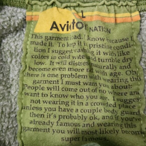 Aviator Nation 5 Stripe Sweatpants, Jungle Green/Neon Rainbow, Size L - Picture 7 of 11